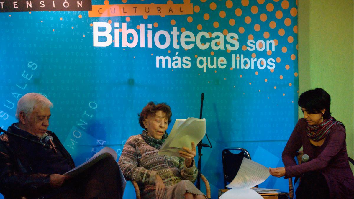 Pedro Villagra, Violeta Vidaurre y Lucia de la Maza.