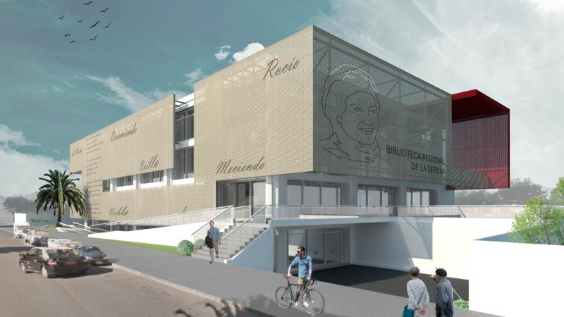 Imagen exterior, fachada poniente.