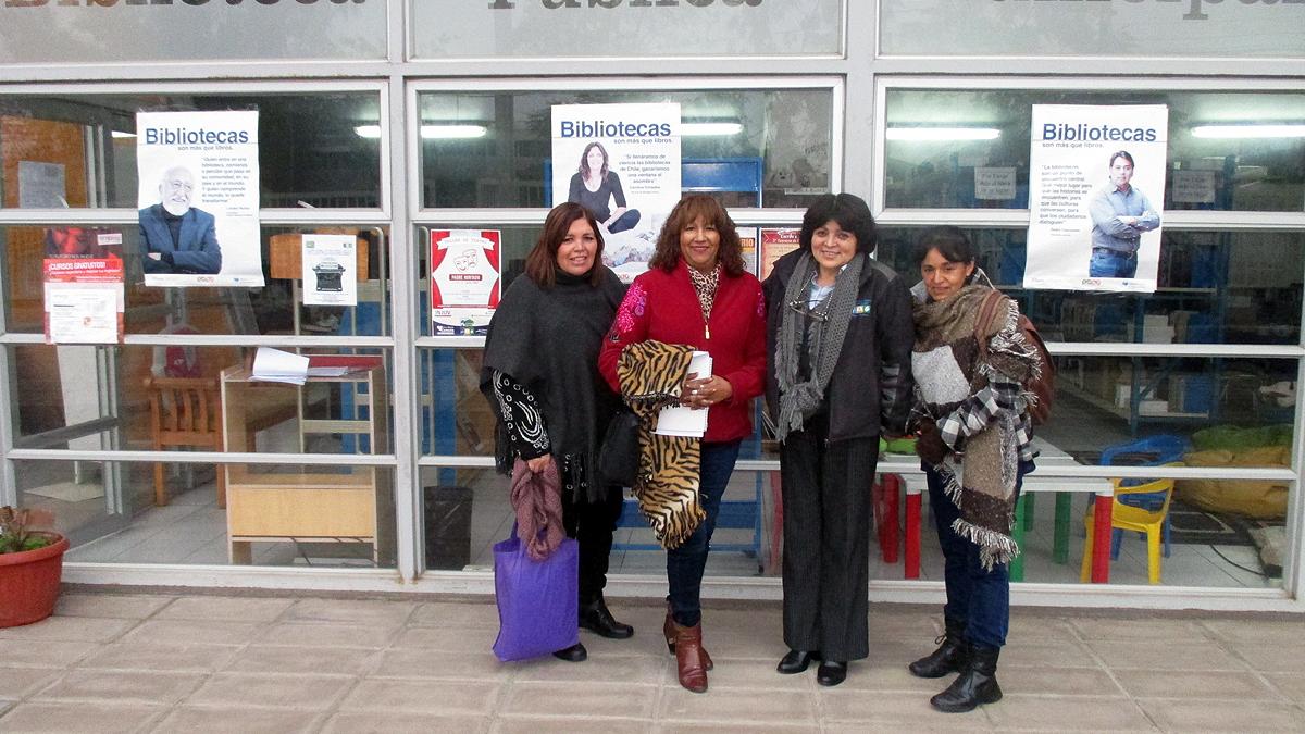 Encargadas CRA en la Biblioteca de Padre Hurtado.
