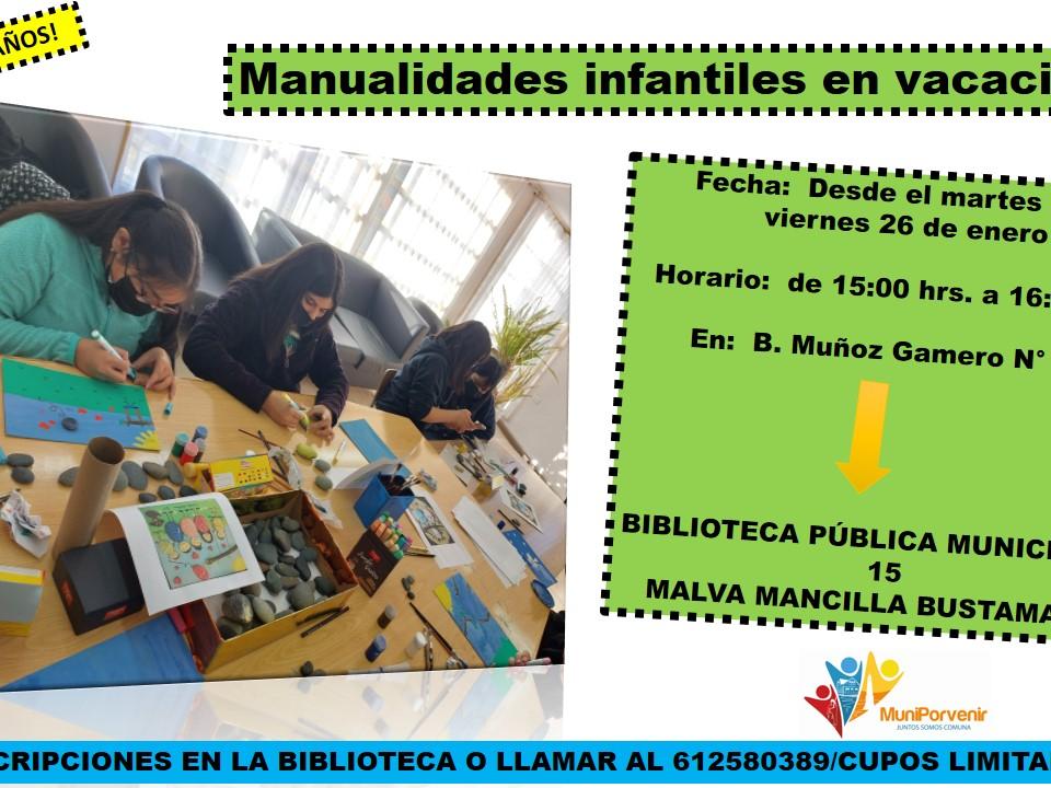 Manualidades infantiles en vacaciones