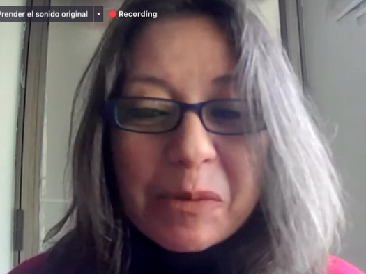 Marcela Valdés, directora de la Biblioteca de Santiago.