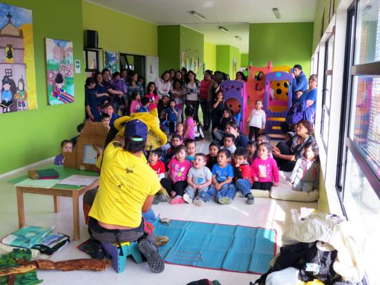 Niños del Jardín Infantil Shenu Aike.