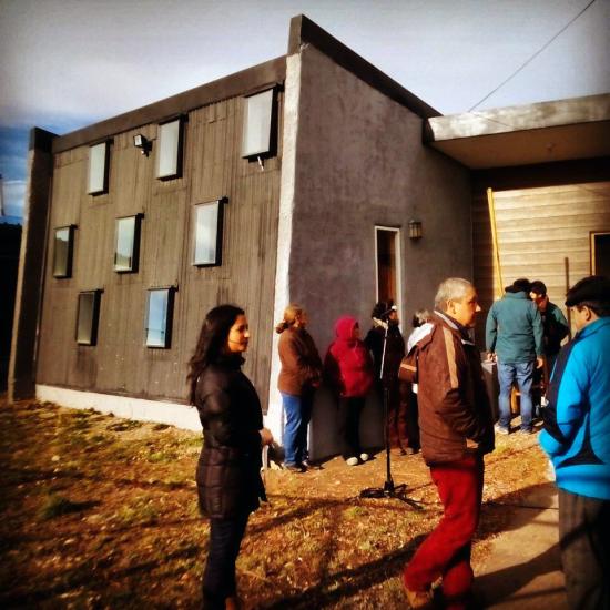 Fachada de la nueva Biblioteca Pública de Balmaceda, beneficiada por el PMI 2013.