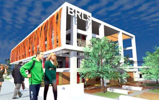 Dibujo preliminar Biblioteca Regional de Coquimbo.