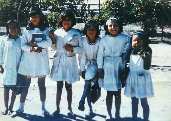 Hermanas Bugueño, fines de 1960, Tongoy.