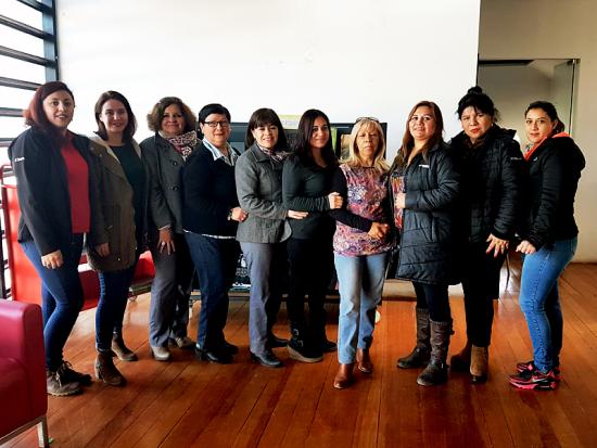 Las participantes en la capacitación.