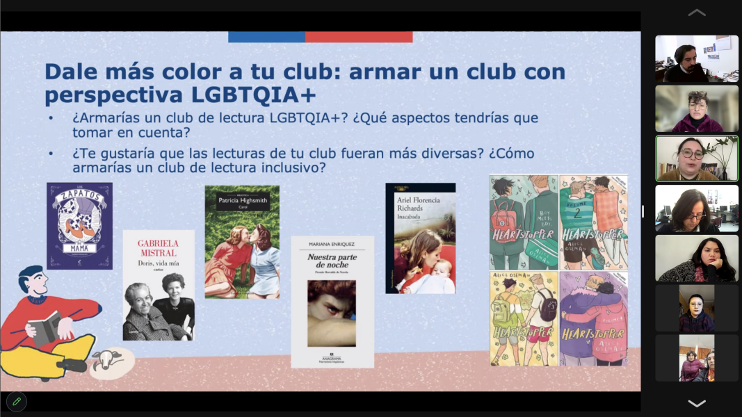 Conductores de la red de clubes de la región de Coquimbo y equipo de la CR de bibliotecas públicas