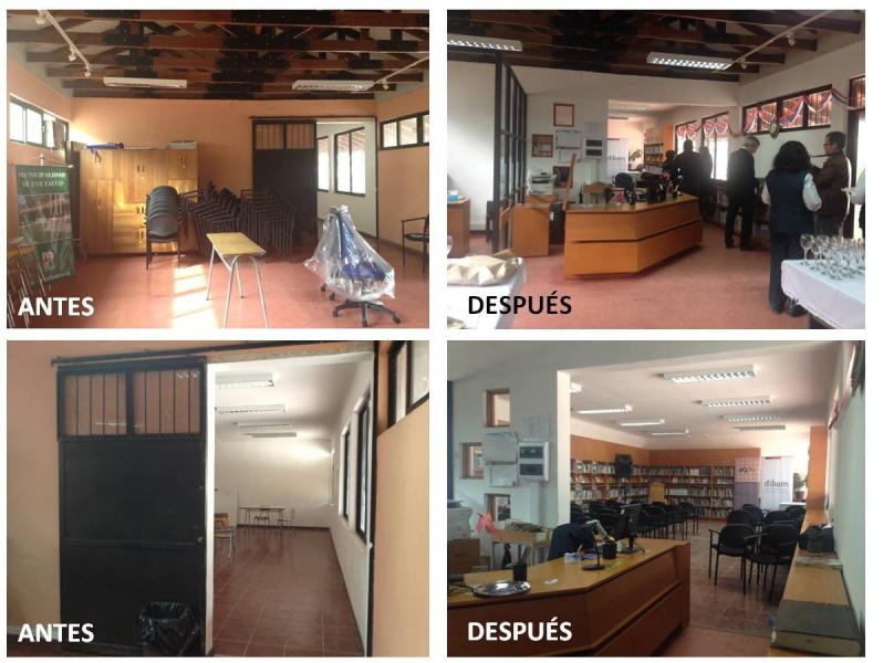 Biblioteca Pública de Coltauco, antes y después del PMI